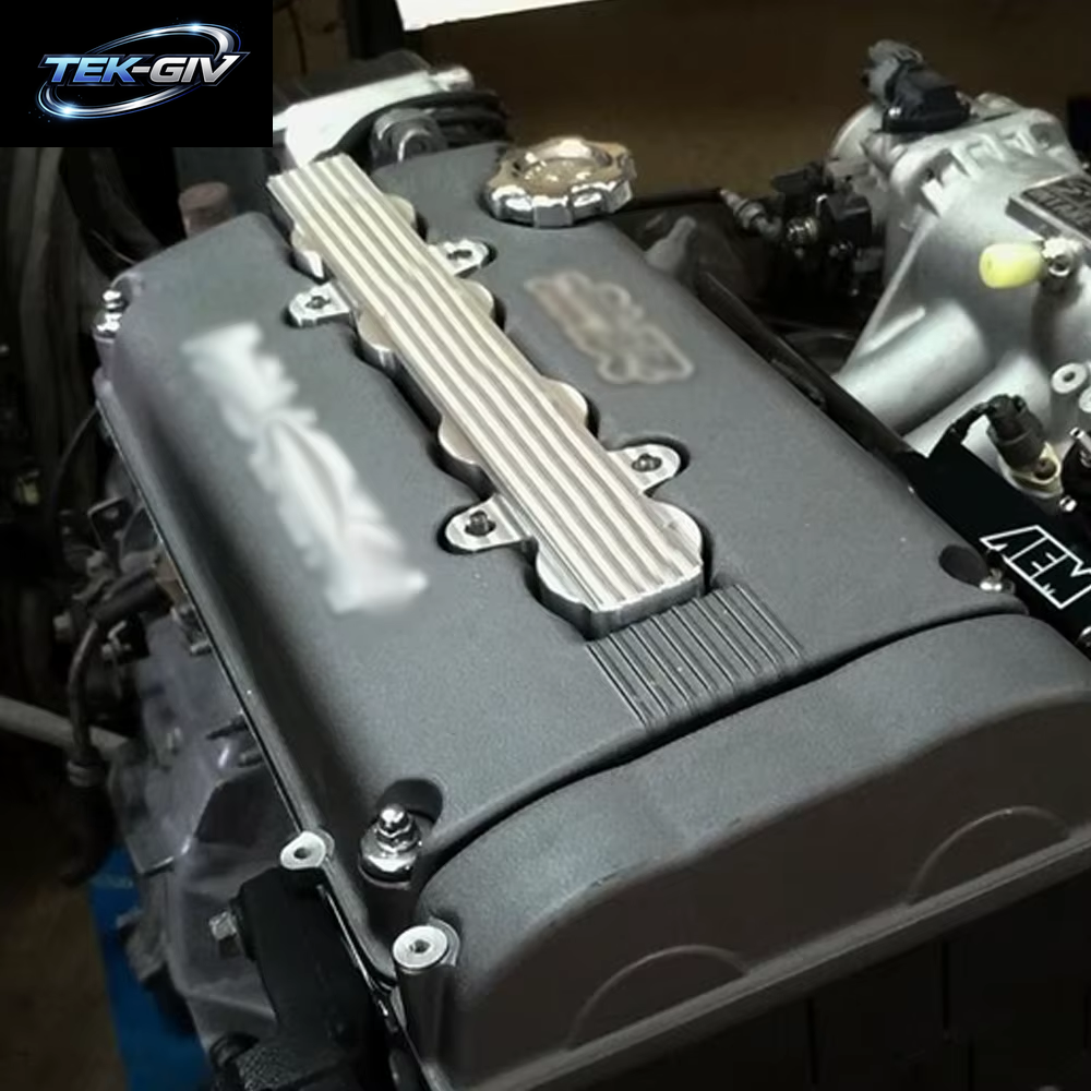 Aluminium Motorhaube Zündkerzen Abdeckung Motor Draht Abdeckung Für Honda Civic B16 B17 B18 Integra GSR Vtec