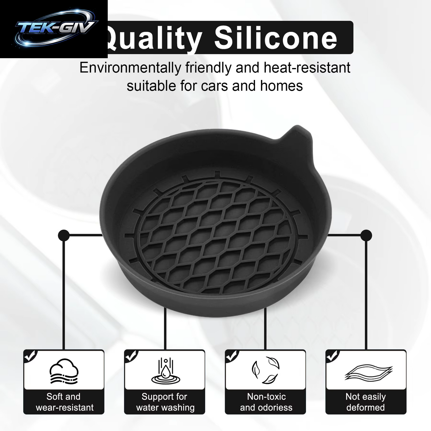 Universal 8 Cm Weiche Silikon Auto Tasse Untersetzer Anti-Slip Tasse Halter Wasserdicht Sieben-Proof Spill Untertasse Auto Innen Zubehör