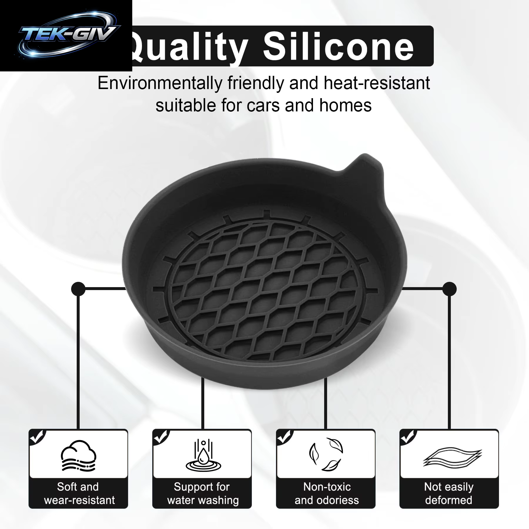 Universal 8 Cm Weiche Silikon Auto Tasse Untersetzer Anti-Slip Tasse Halter Wasserdicht Sieben-Proof Spill Untertasse Auto Innen Zubehör
