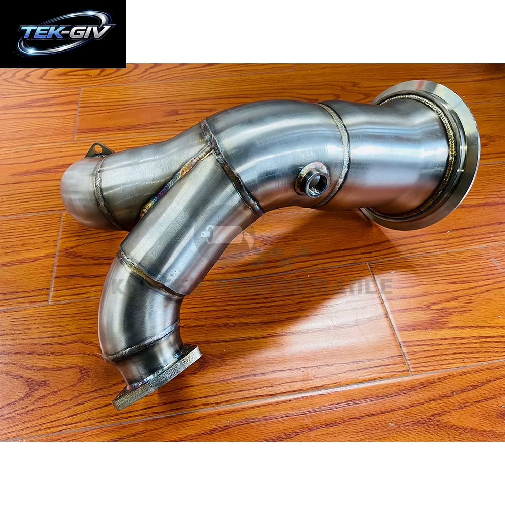 KUNGFU PERFORMANCE SS304 High-Flow Competition Catless S5 Downpipe FÜR AU DI S4 B9 3.0T 2017-2022