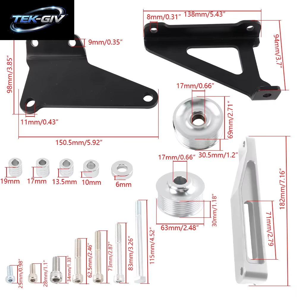 Autozubehör K-Serie AC PS Eliminator Riemenscheibensatz Für Honda Acura K20 K24 K Swap RSX Typ S