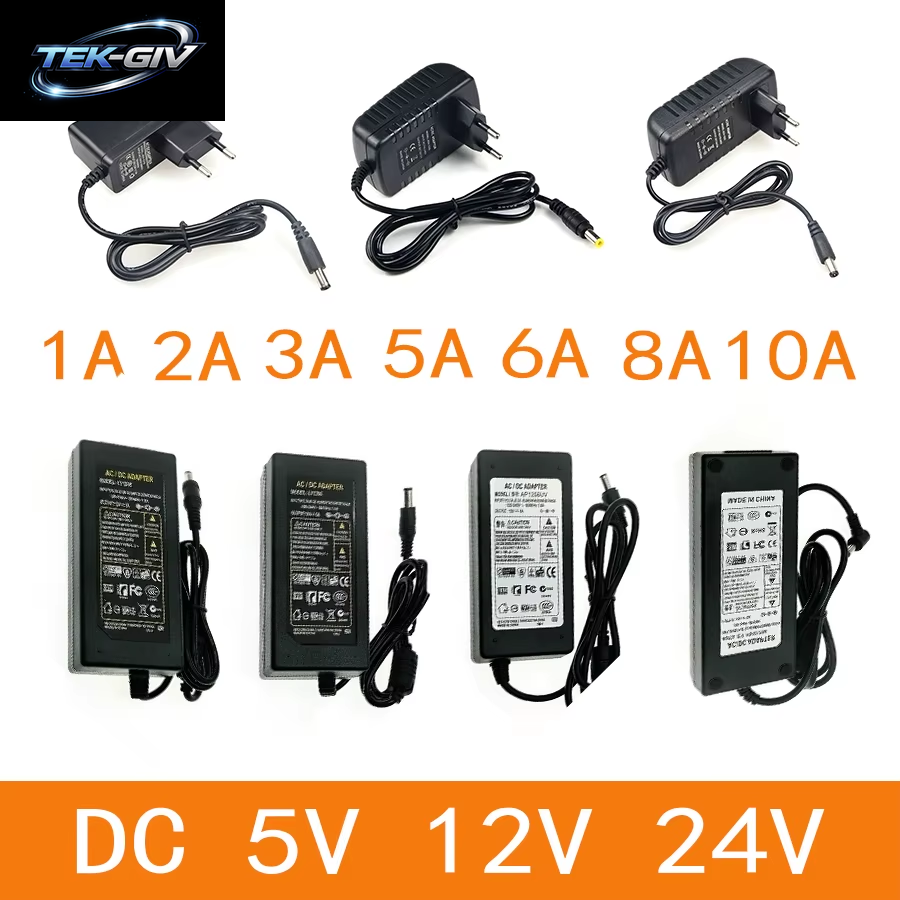 Netzteil Adapter 220V AC DC 5V 6V 8V 9V 10V 12V 13V 15V 24V Universal Ladegerät 1A 2A 3A 5A 6A 8A 10A EU UNS Für LED Treiber
