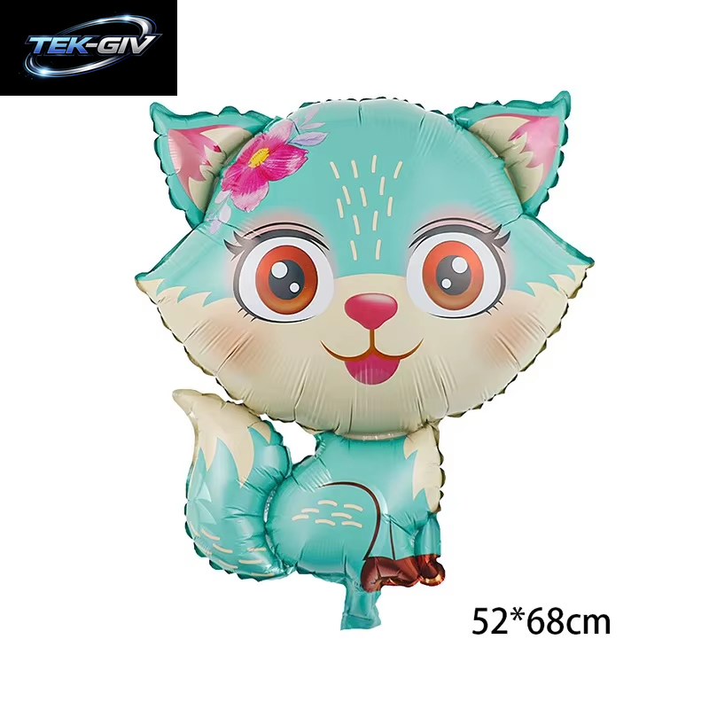 Cartoon Tier Kaninchen Hirsch Folienballon Kinder Geschenke Geburtstag Party Dschungel Tier Thema Dekoration Eichhörnchen Fuchs Bär Helium Globos