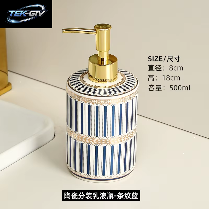 Keramik Vergoldete Lotion Flasche Badezimmer Liefert Shampoo Dusch Gel Separat Abgefüllt Hotel Presse Flasche Seifensp Ender