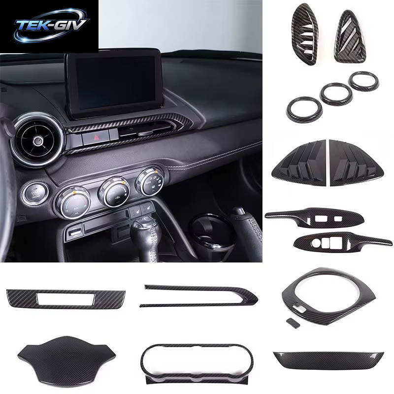 Für Mazda MX-5 Mx5 Nd 2016 Abs Auto Zentral Steuerung Armaturen Brett Navigations Feld Aufkleber Voller Satz Innendekoration Verkleidung Kit Lhd
