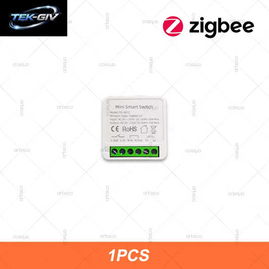 Zigbee 3.0 Smart Mini DIY Switch Automatisierungsmodul 16A Relaisunterstützung 2-Wege-Steuerung App Fernbedienung Zigbee Gateway Erforderlich