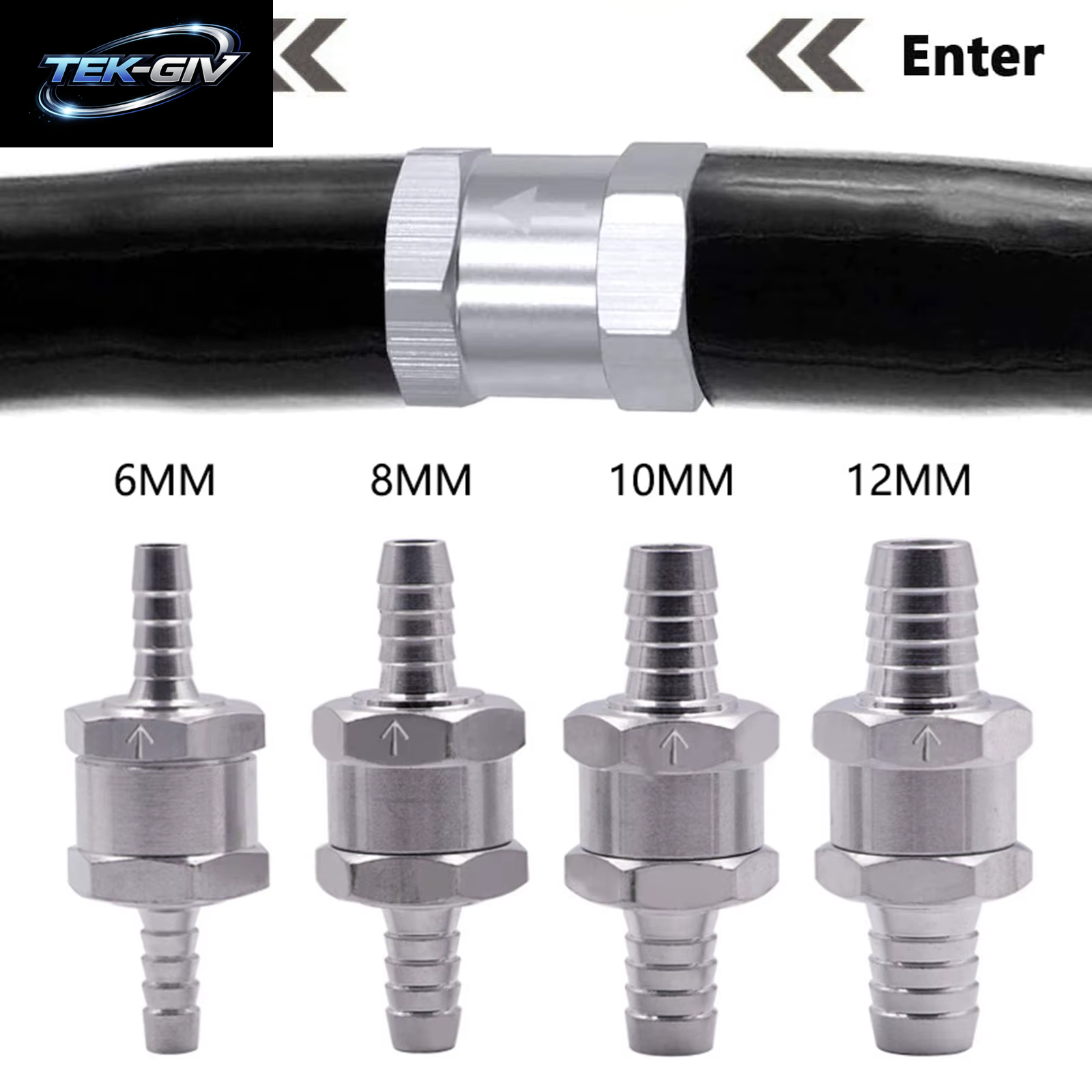 Universelles Rückschlagventil Aus Aluminiumlegierung, 6 Mm, 8 Mm, 10 Mm, Für Peugeot, Renault, Marine, Motorrad, Benzin, Diesel