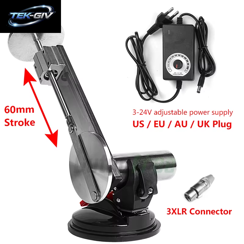 3–24 V Mini-Teleskop-Linearantrieb, 60 Mm Hub, 3Xlr-Hubkolbenmechanismusmotor, 3Xlr-Anschluss, Linearantriebsmotor