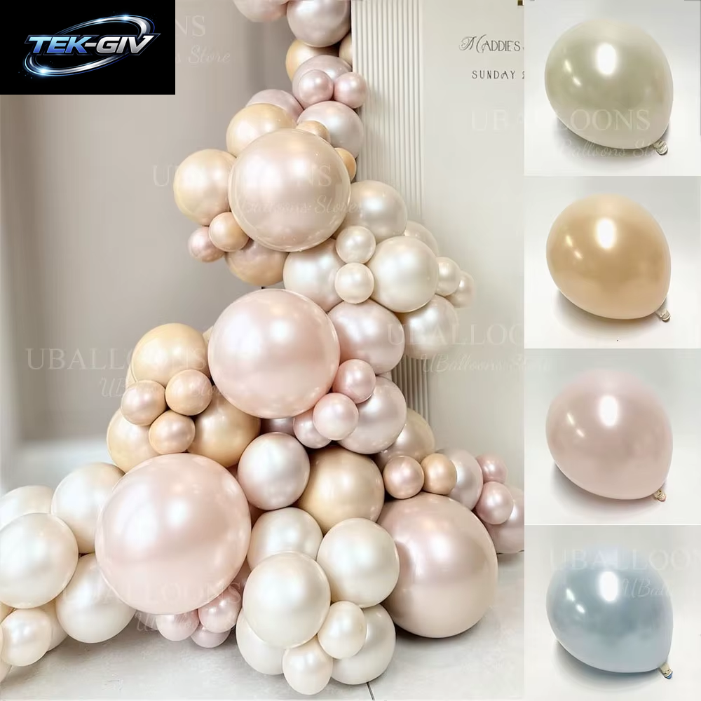 Doppelt Gefüllte Perlweiße Luftballons, 5/10/12/18 Zoll, Doppellagige Perlweiße Latexballons Für Hochzeit, Geburtstag, Babyparty, Dezember