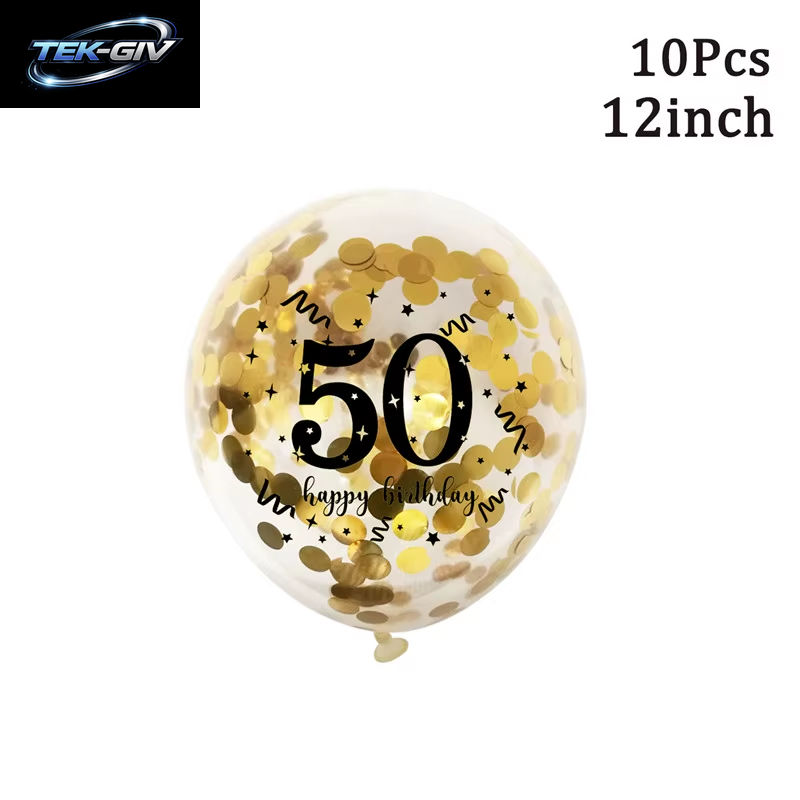 Schwarzgold 30 40 50 60 Jahre Geburtstag Latexballons Erwachsene Männer Frauen Alles Gute Zum Geburtstag Party Dekor Hochzeit 30. Jahrestag Zubehör