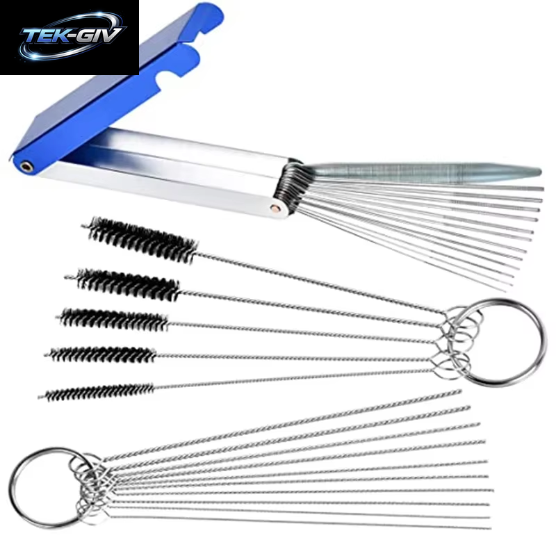 Airbrush Reiniger Set Vergaser Carbon Dirt Jet Entfernen Reinigungsnadeln Bürsten Reinigungswerkzeuge Für Automobil Motorrad Schläuche