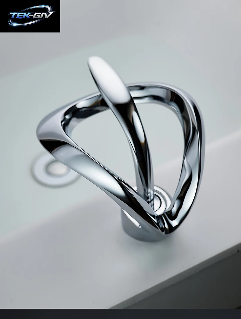 Schwarz Badezimmer Waschbecken Wasserhähne Einhand Wasserfall Wasserhahn Massivem Messing Waschbecken Mischbatterien Kreative Ausgehöhlte Design Wasserhahn