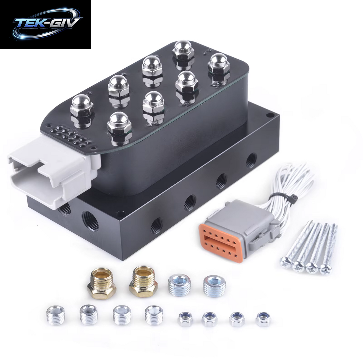 Universal 12V Air Ride Federung Verteiler Ventil Mit 9 Schalter 5M Box Controller Kit