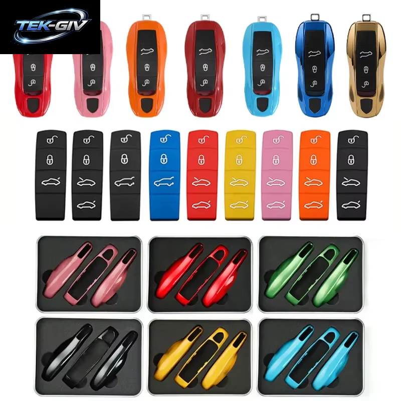 Auto Smart Remote Key Case Fob Abdeckungen Set Shell Für Porsche Panamera Spyder Carrera Macan Boxster Cayman Cayenne 911 970 981 991