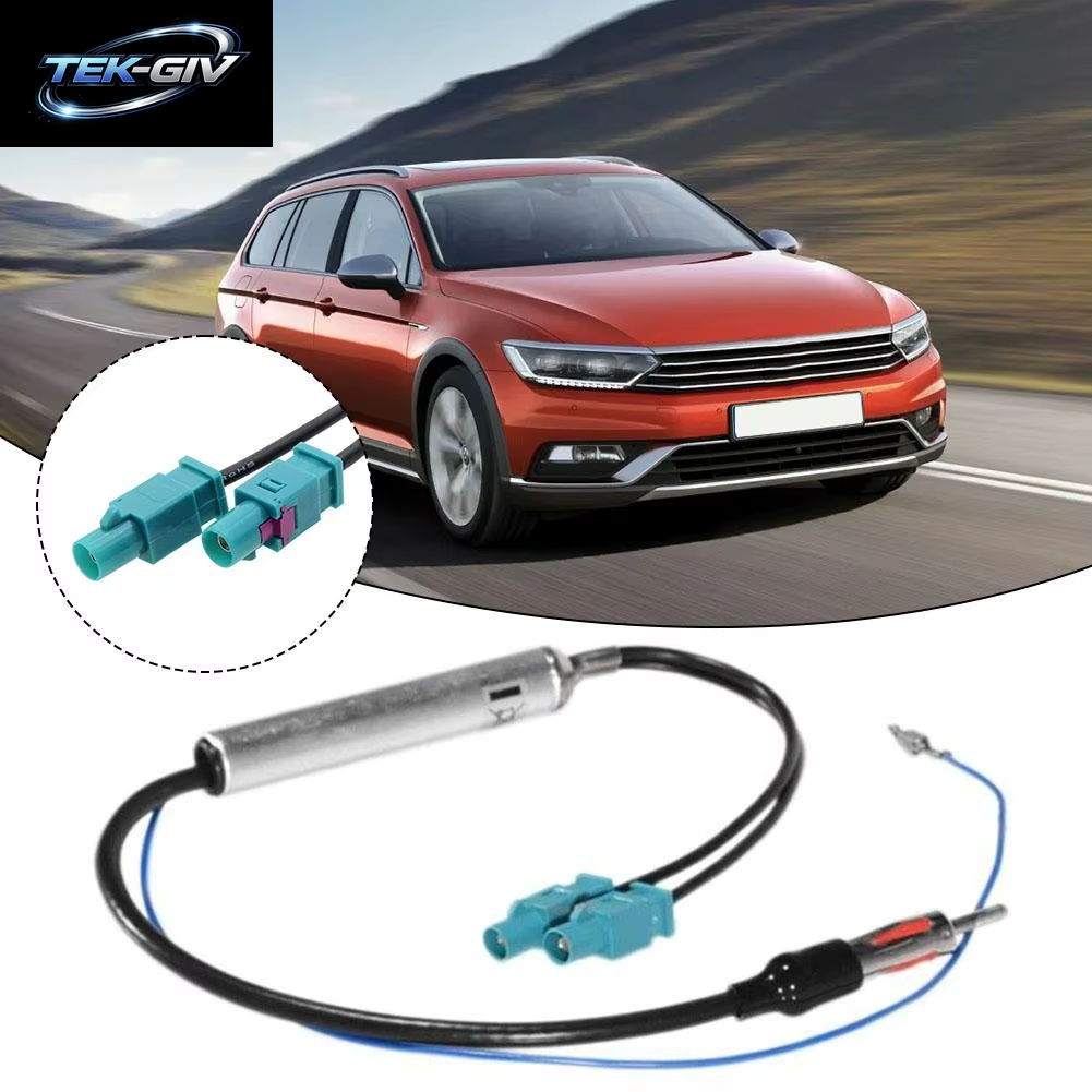 Auto Spezielle Radio Antenne AM/FM Audio Radio Signal Verstärker Dual Fakra RF Radio Antenne Antenne Adapter Für AUDI 18,1 ZOLL