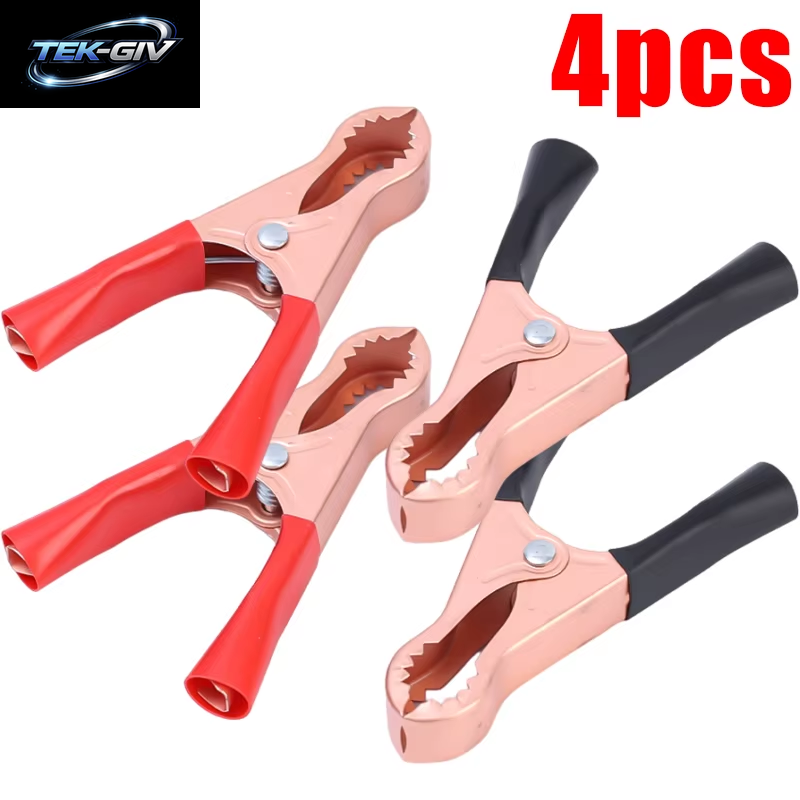 10/2 Stücke MINI Batterie Clip Auto Erdung Draht Krokodil Clip Power Clip Voll Mantel Fisch Clips 70MM Anschlüsse Krokodil Clips