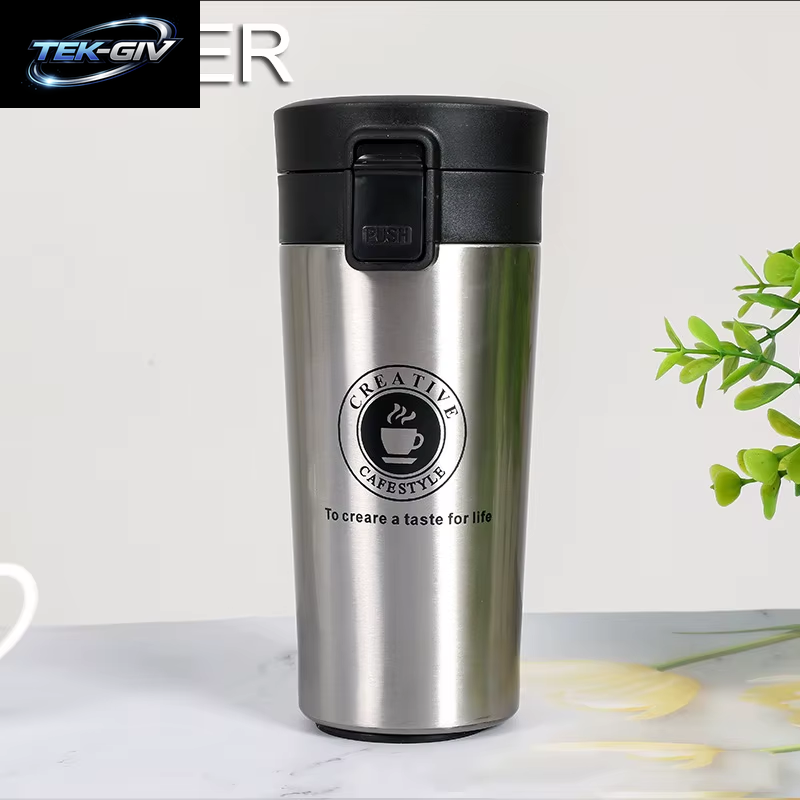 0,5 L Thermobecher, Doppelwandig, Edelstahl 304, Kaffeetasse, Isolierflasche, Thermoskanne, Wasserflasche, Tee, Kaffee, Auslaufsicherer Thermosbecher