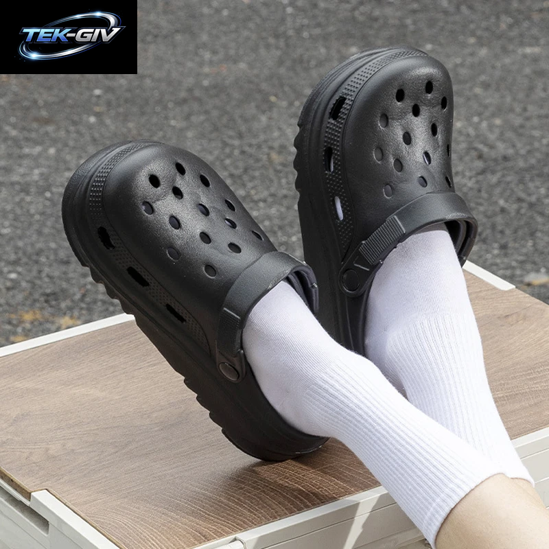 Frauen Hause Hausschuhe Garten Clogs Schuhe Männer Sandalen Flip-Flops Sommer Outdoor Paar Strand Slipper Geschlossene Zehe Rutschfeste Sandalen