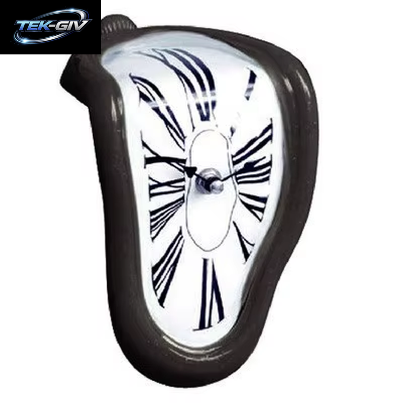 2024, Neue Neuartige, Surreale, Schmelzende, Verzerrte Wanduhren, Surrealistischer Salvador-Dali-Stil, Wanduhr, Dekoration, Geschenk, Hausgarten