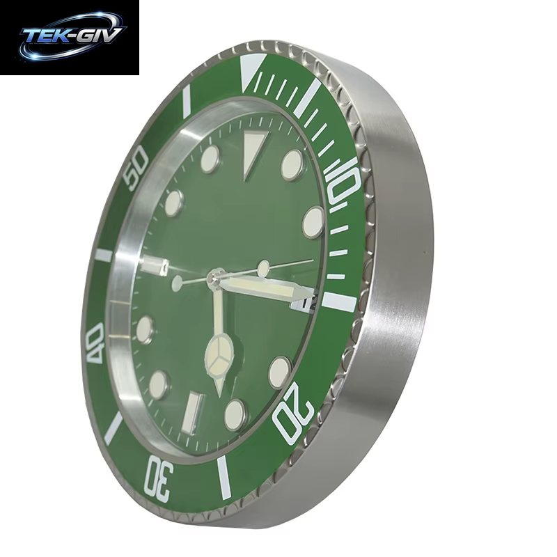 34 Cm Luxus Kreative Wanduhr Moderne Metall Design Kunst Wanduhr Hause Große Digitale Leucht Schlafzimmer Dekoration Uhr