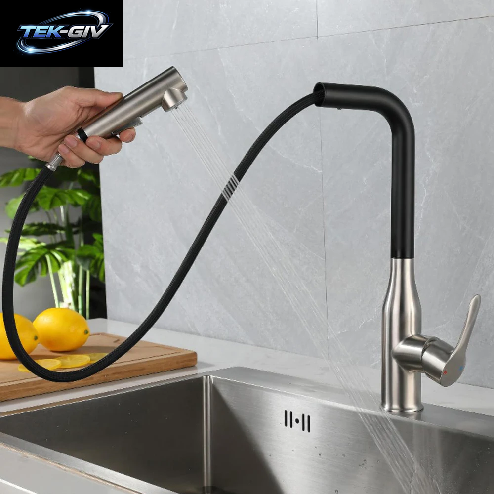 Küchenbecken Wasserhahn Mischer Wasser Kalt- Und Warmwasser Keramikventilkern Mit Griff