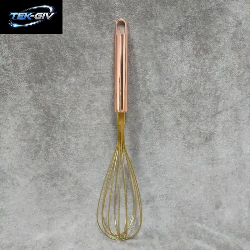 1Pcs Gold Edelstahl Schneebesen Hand Schneebesen Ei Mischer Backen Kuchen Werkzeug Backen Set Home Egg Werkzeuge Küche Zubehör F