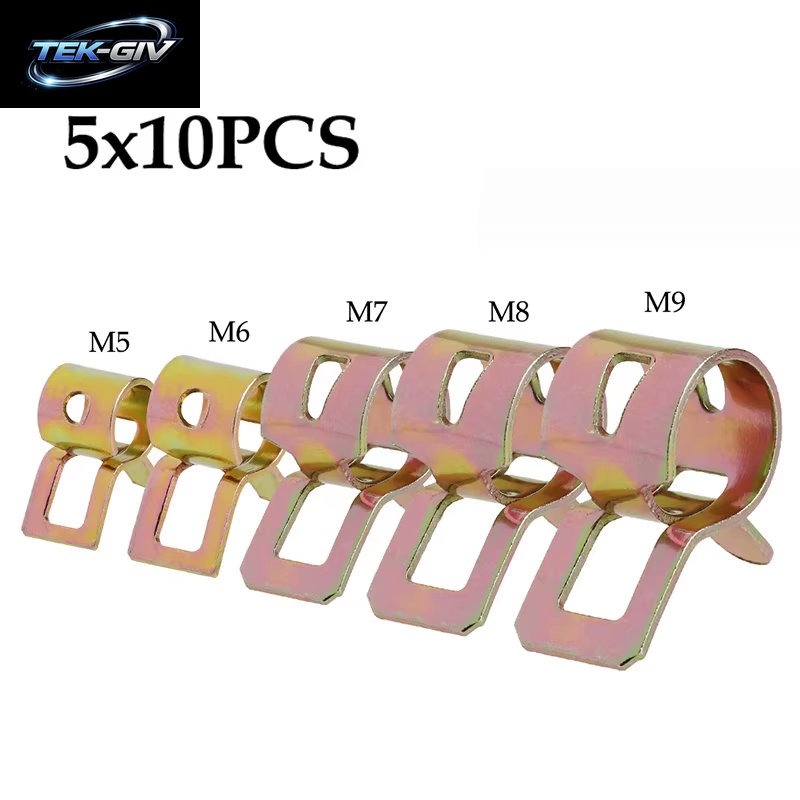 50 Teile/Satz 5-9Mm Frühling Clips Vakuum Frühling Heizöl Wasser Schlauch Clip Rohr Klemme Verschluss Für Band Klemme Metall Verschluss