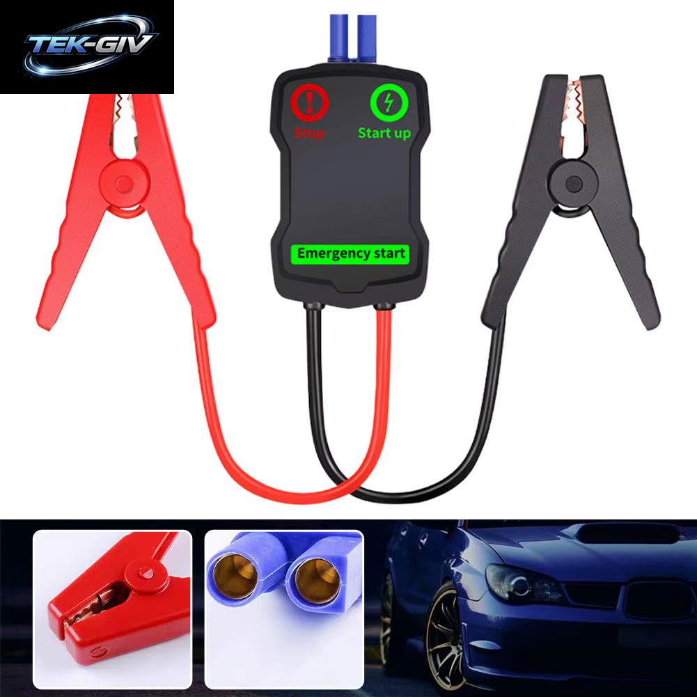 12V Auto Notfall Jumper Kabel Clip Intelligente Clamp Booster Smart Batterie Clips Starthilfe Mit EC5 Stecker Stecker Alligator