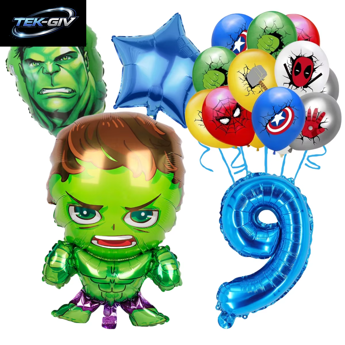 The Avengers Marvel Superheld Hulk Spider-Man Iron Man Ballon Latex Digitalballon Geburtstagsparty Babyparty the Avengers