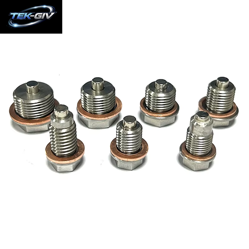 M14 X 1,5 M12 M16 M18 M20 Magnetic Öl Ablauf Stecker, Edelstahl Öl Ablauf Stecker Mit 5 Stücke Kupfer Zerquetschen Waschmaschine Für Ford GM