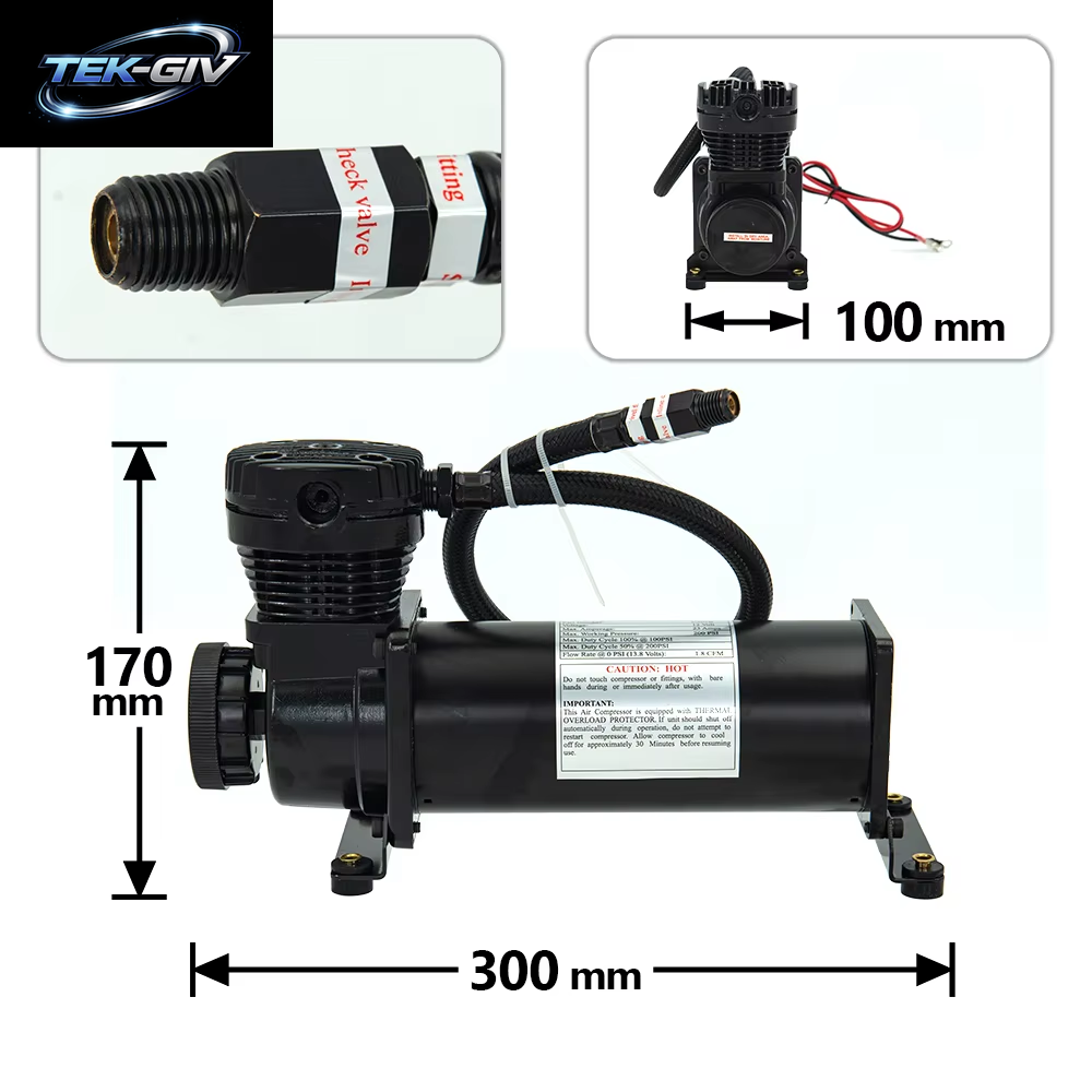 Universelle 200PS1 1/4NPT Heavy Duty Air Train Horn/Air Ride Suspension Kompressorpumpe Mit Zubehör