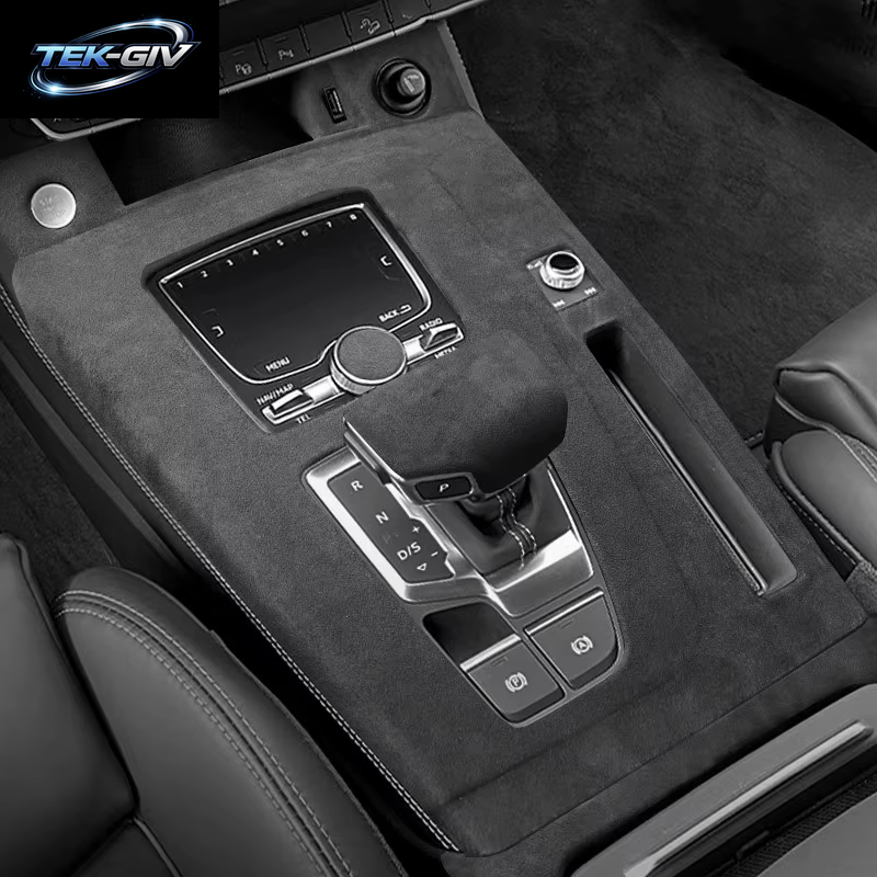 Für LHD Audi Q5 2018 2019 2020 2021 2022 2023 2024 Italienische Wildleder-Verkleidungen Innenraum-Verzierungen Für Türen, Schaltwippen, Mittelkonsole