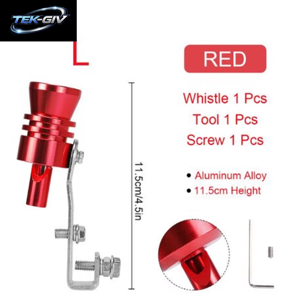 S M L XL Größe Rot Schwarz Turbo Sound Whistle Für Fahrzeug Refit Gerät Auspuffrohr Auto Turbmuffler Universal Sound Simulator Auto