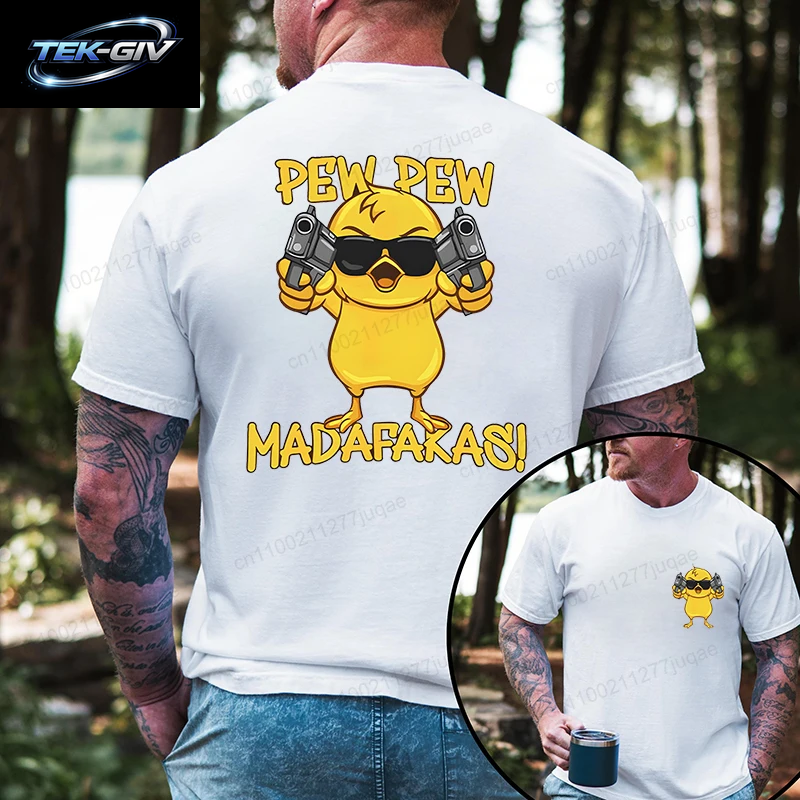 Herrenbekleidung Pew Pew Madafakas T-Shirt Männer Frauen T-Shirt Modemarke Kleidung T-Shirts Süßes Küken Lustiges Grafik-Freizeithemd