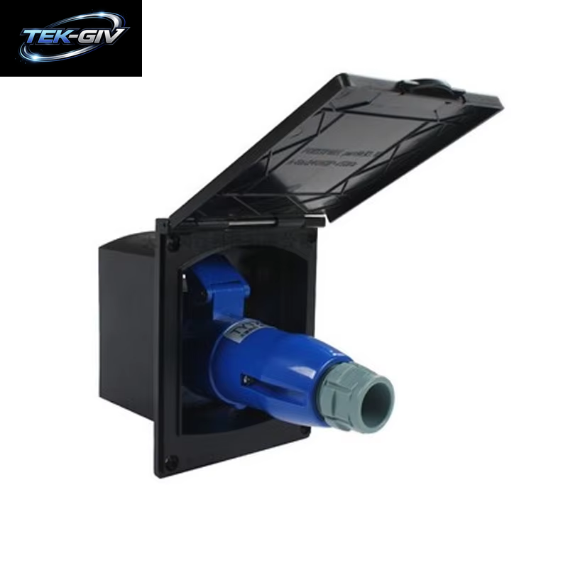 TYTXRV Camper 220V-240V 16A Externe Bündige Haken-Wasserdichte Steckdose Für Wohnwagen-Camper-Zubehör