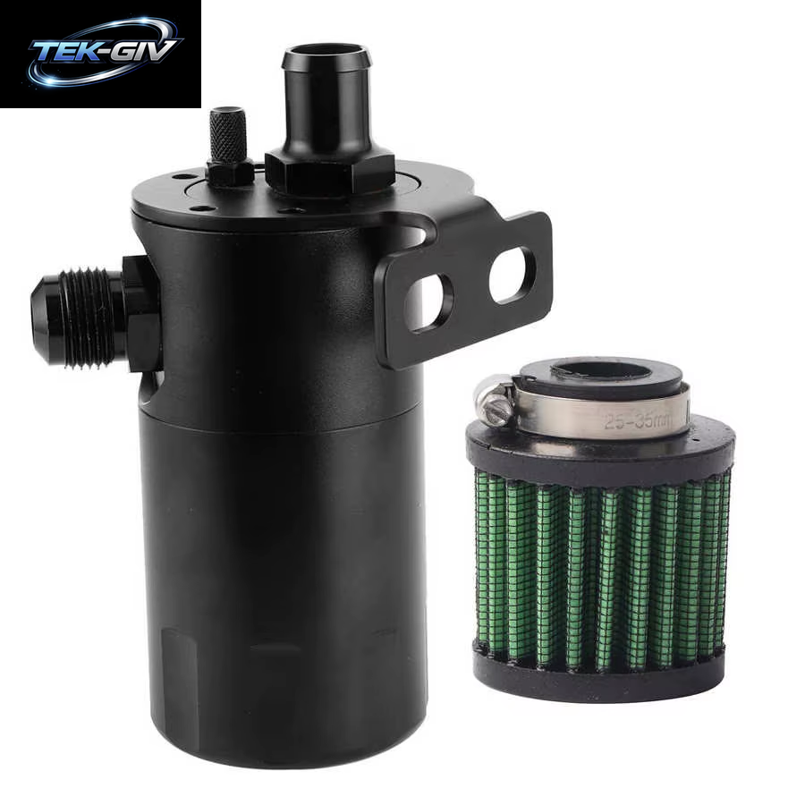 500ML Auto Öl Fangen Können Reservoir Tank Aluminium Legierung AN10 5/8In Port Universal Auto Zubehör Verblüfft Verschnaufpause Reservoir