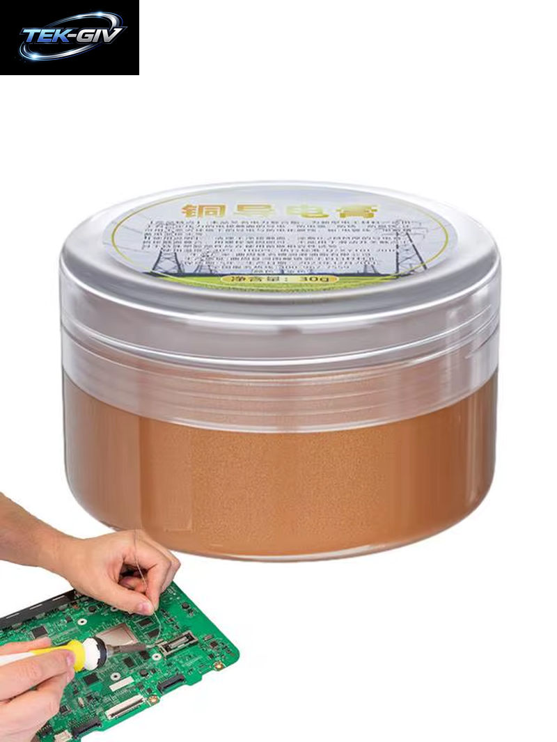 Kupferfett, Hochtemperaturbeständiges Elektrisches Kontaktfett, 30 G, Leitfähige Paste, Starke Haftung, Mehrzweck-Verbindungspaste