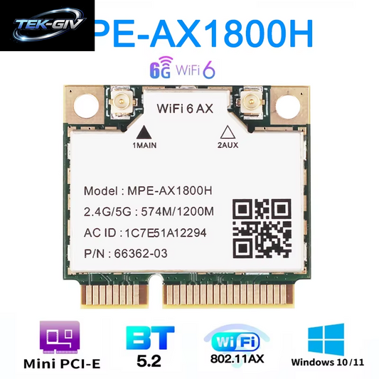 Wi-Fi 6 Mt792 Dualband Wifi 6 Bluetooth 5,2 Karte Für Mini-Pcie-Adapter Wlan-Adapter 2,4G/5Ghz Für Laptop/Pc