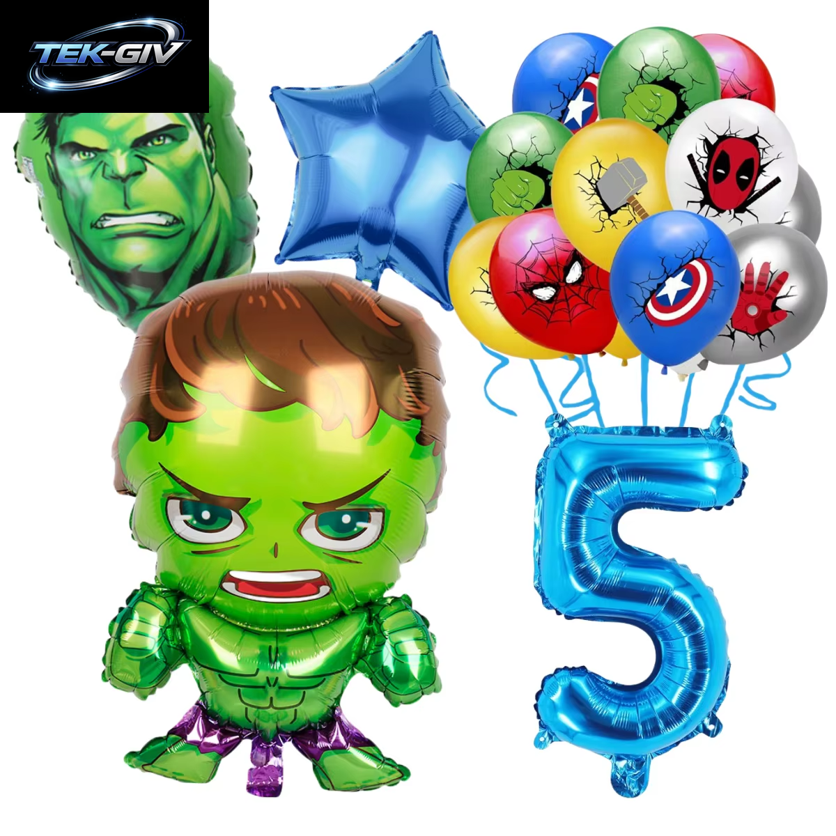 The Avengers Marvel Superheld Hulk Spider-Man Iron Man Ballon Latex Digitalballon Geburtstagsparty Babyparty the Avengers