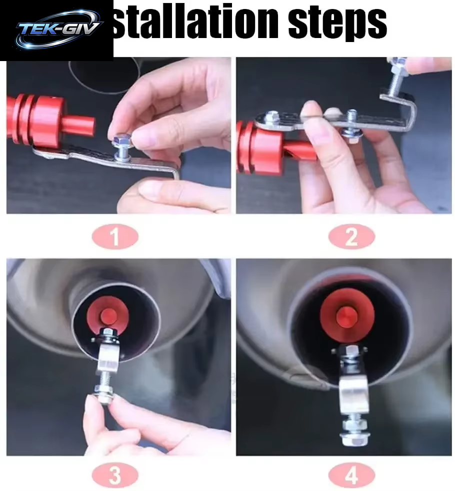 S M L XL Größe Rot Schwarz Turbo Sound Whistle Für Fahrzeug Refit Gerät Auspuffrohr Auto Turbmuffler Universal Sound Simulator Auto