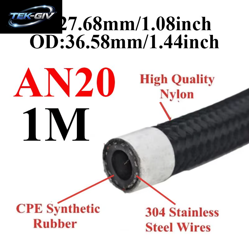 1 Meter AN4 AN6 AN8 AN10 AN12 AN16 AN20 Universal Auto Kraftstoff Schlauch Öl Gas Linie Nylon Stahl Geflochtene Kühler Brems Schlauch CPE Rohr