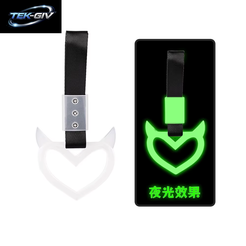 JDM Zurikawa Ring Bus Griff Teufel Herz Modifizierte Racing Griff Hand Strap Loops Stoßstange Bus Auto Drift Charme Auto Zubehör