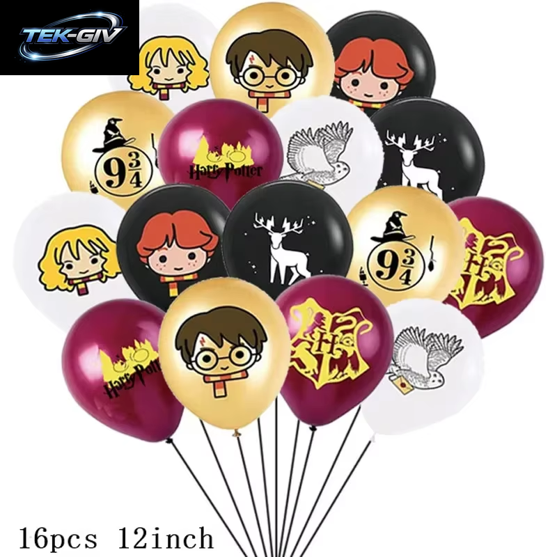 Harry Potter Ballon Hogwarts Hintergrund Eule Schule Happy Birthday Banner Party Dekoration Tortendekoration Einweg-Tischgeschirr