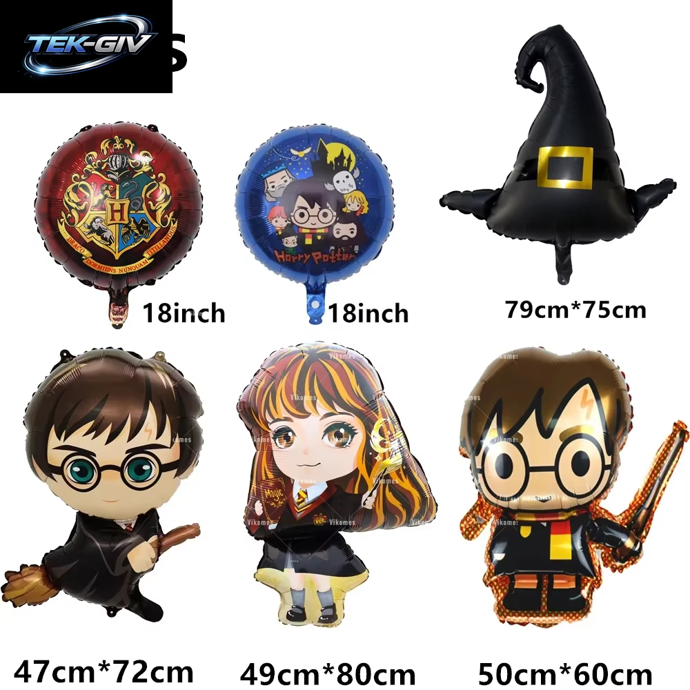 Harry Potter Ballon Hogwarts Hintergrund Eule Schule Happy Birthday Banner Party Dekoration Tortendekoration Einweg-Tischgeschirr