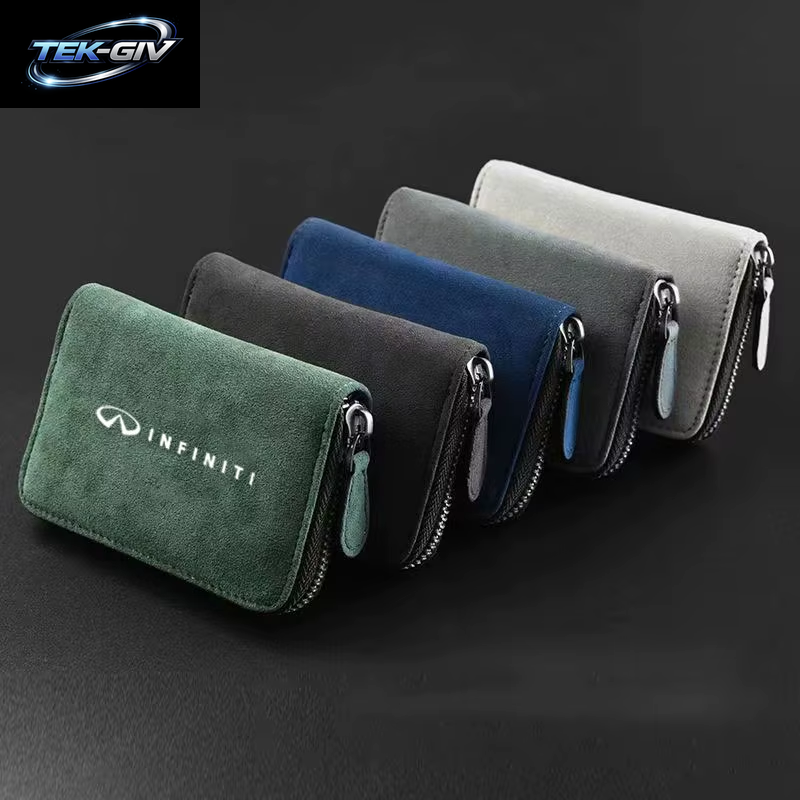 Horizontaler Reiß Verschluss Karten Halter Wildleder Schutz Tasche Für Infiniti Fx35 Q50 Q30 Esq Qx50 Qx60 Qx70 Ex Jx35 G35 G37 Ex3 Zubehör