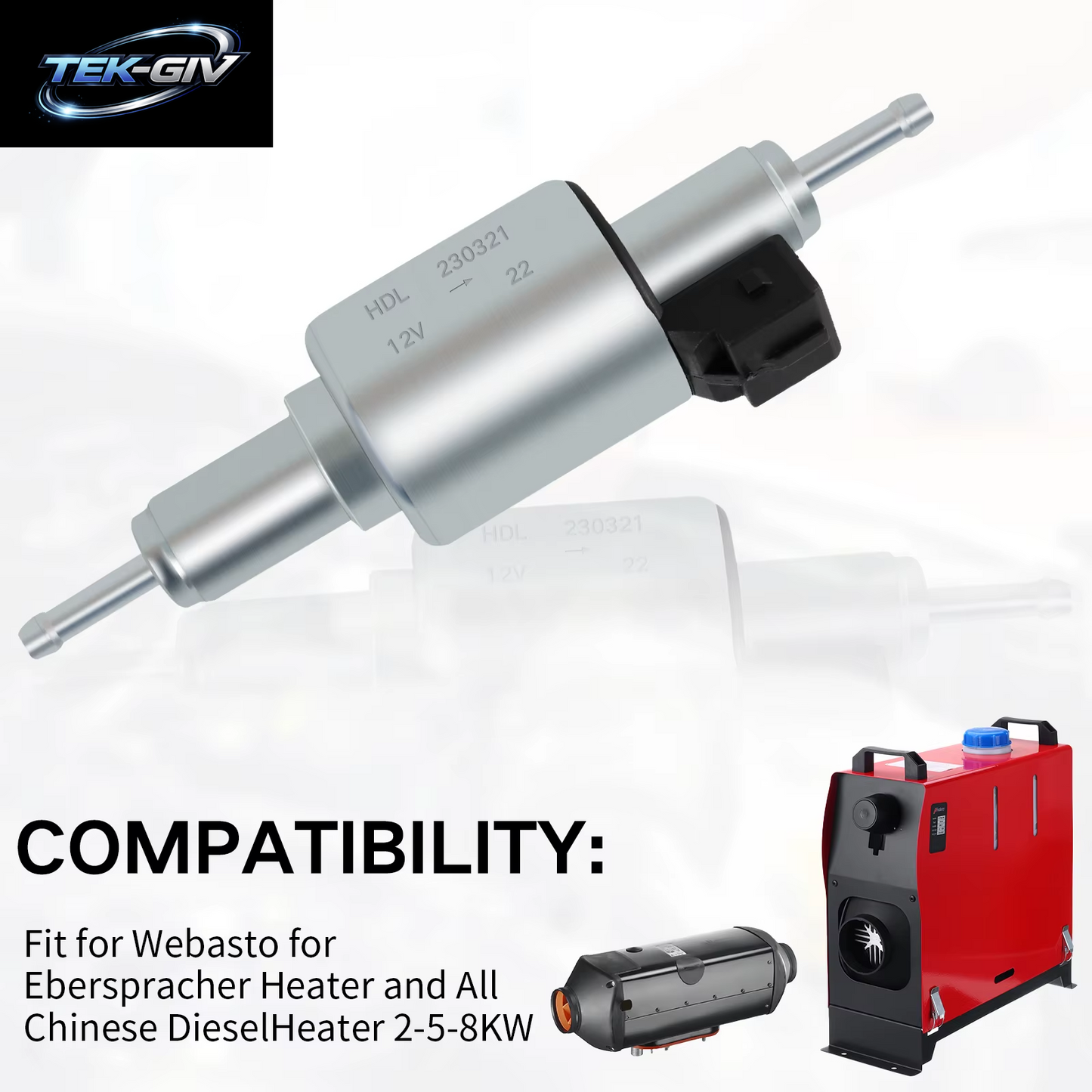 Auto Diesel Heizung Öl Kraftstoff Pumpe 12V 24V 22ML Geräuscharm Luft Heizung Parkplatz Kraftstoff Pumpe Puls Dosierung Gas Inline Kraftstoff Pumpen 2/5/8KW