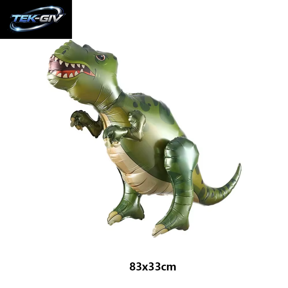 3D Stehender Dinosaurier Ballon Cartoon T Rex Dino Folienballon Für Party Dekoration Kindergeburtstag Partyzubehör