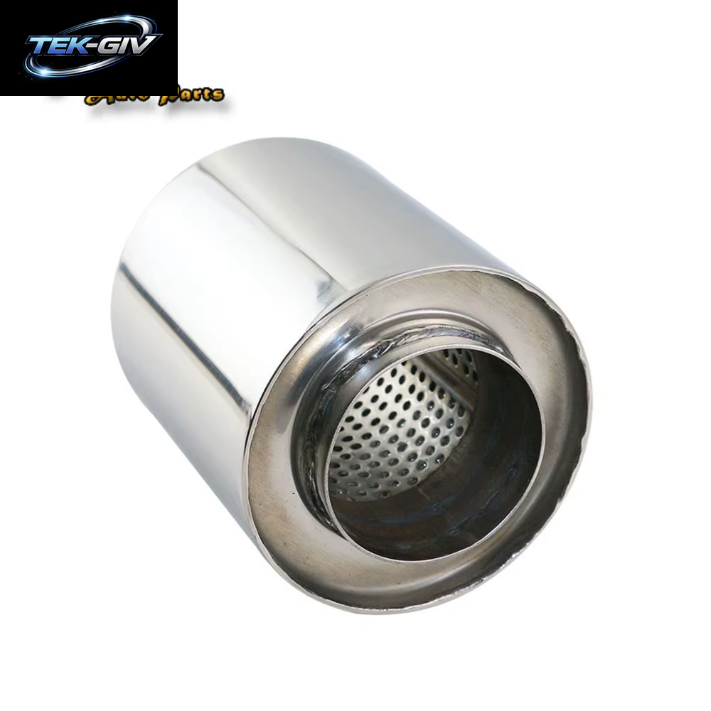 Jzz Edelstahl 2,5 Zoll Sportwagen Auspuff Resonator Für Universal Auto