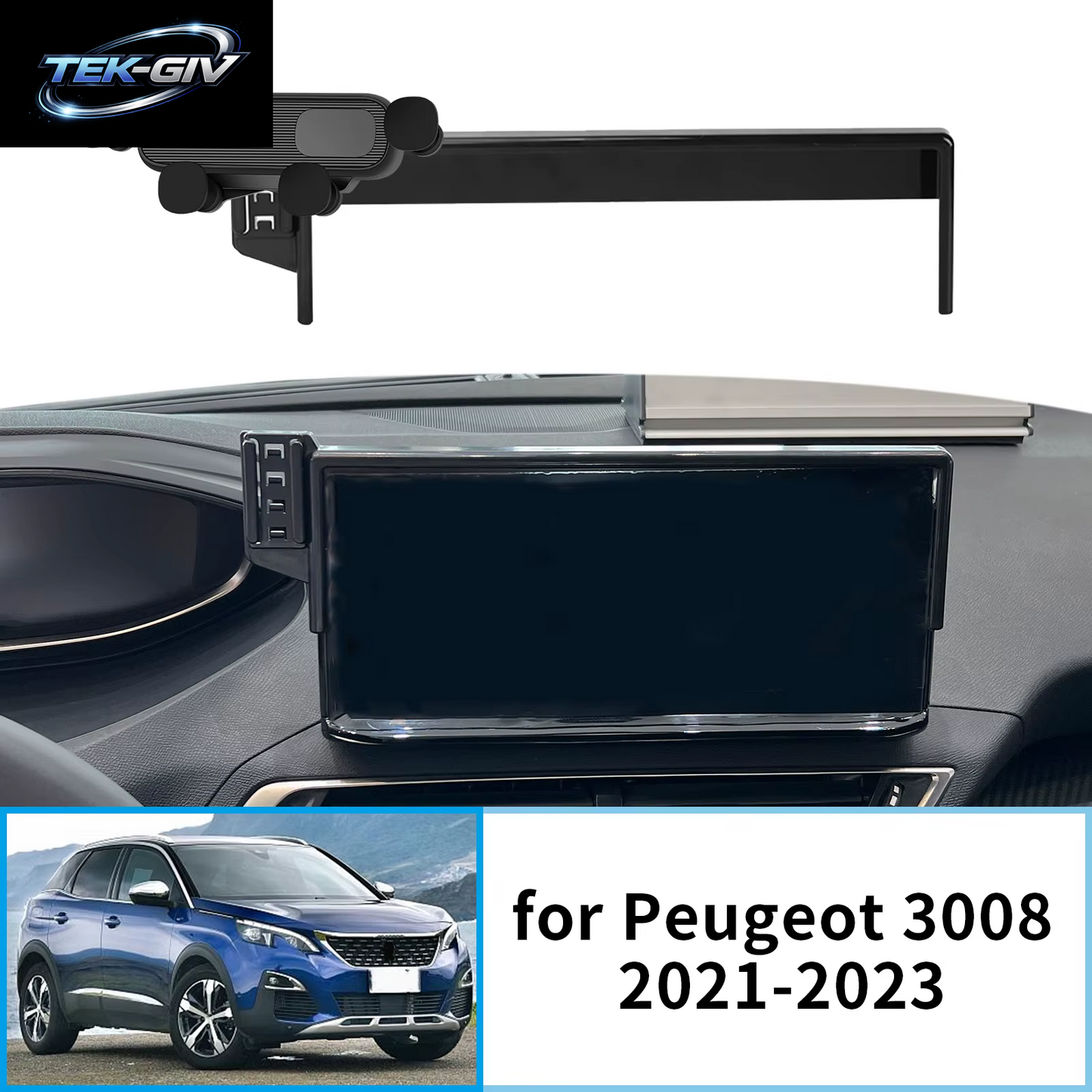 Auto Handy Halter Für Peugeot 3008 2021-2023 GPS Halterung Navigation Ständer Auto Zubehör