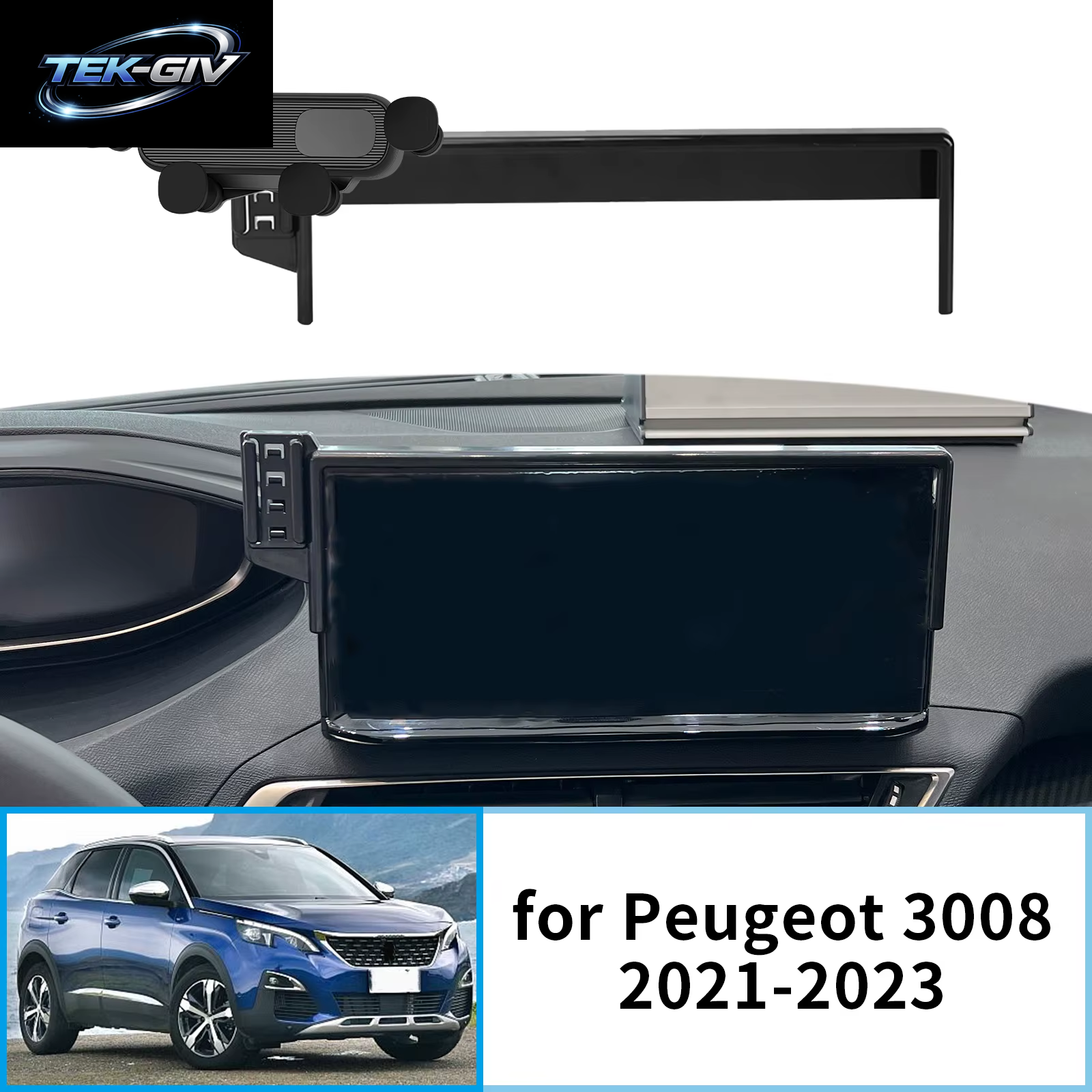 Auto Handy Halter Für Peugeot 3008 2021-2023 GPS Halterung Navigation Ständer Auto Zubehör